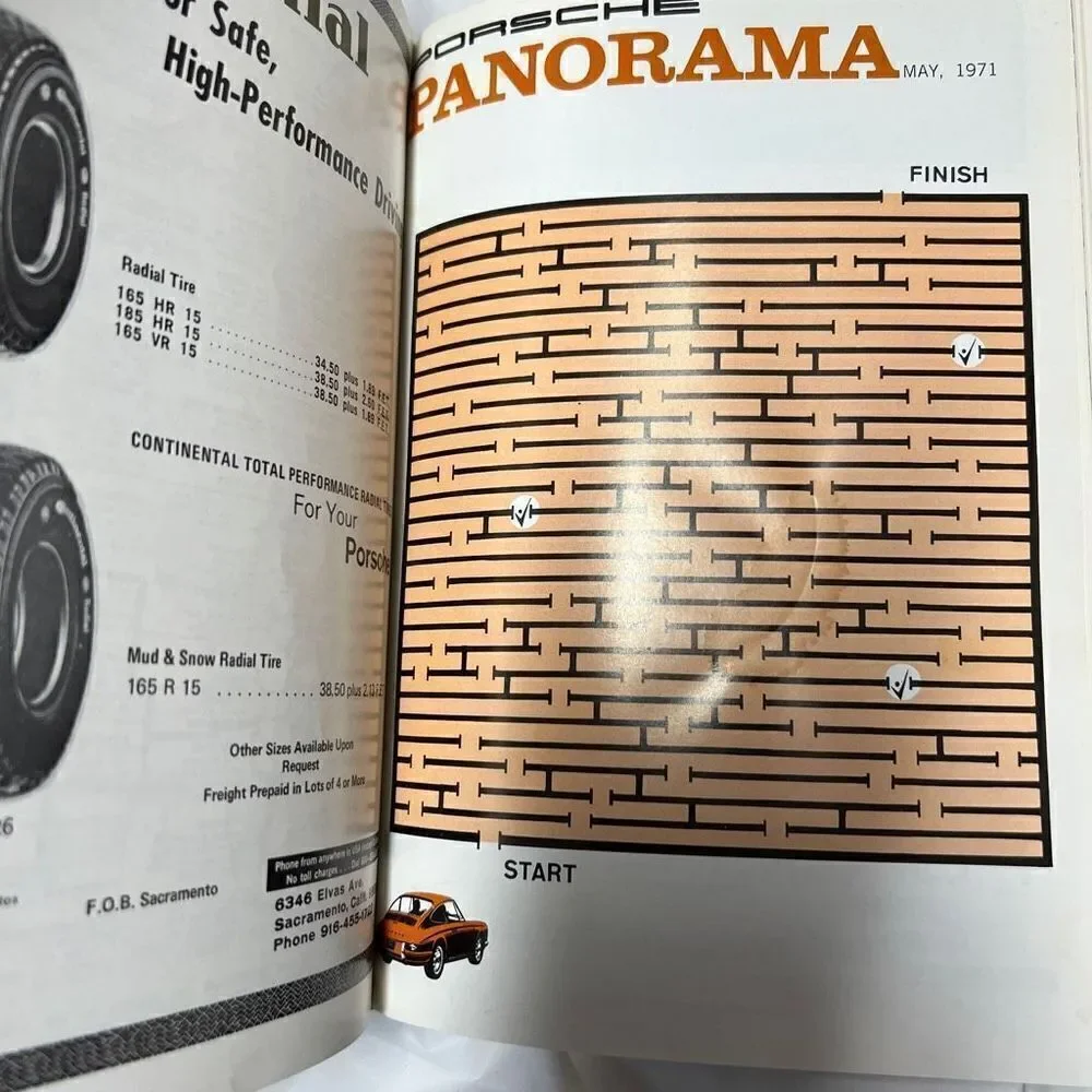Porsche Panoramic Hardcover Bounded Magazines Vintage 1971 JAN-Dec  PCA - Picture 11 of 16